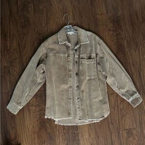 La Miel Women's Tan Corduroy Jacket